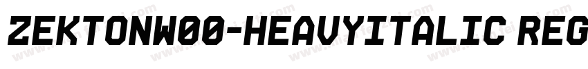 ZektonW00-HeavyItalic Regular字体转换